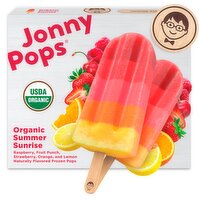 JonnyPops Organic Summer Sunrise Pops, 1.85 fl oz, 8 count