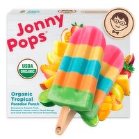 JonnyPops Organic Tropical Paradise Punch Pops, 1.85 fl oz, 8 count