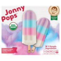 JonnyPops Organic Cotton Candy Cloud, 1.85 oz, 8 count