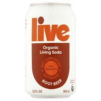 Live Root Beer Organic Living Soda, 12 fl oz