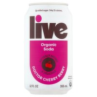 Live Doctor Cherry Berry Organic Soda, 12 fl oz
