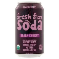 fresh fizz Black Cherry Organic Soda, 12 fl oz