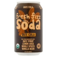 fresh fizz Date Cola Organic Soda, 12 fl oz