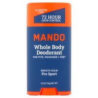 Mando Smooth Solid Pro Sport Whole Body Deodorant, 2.6 oz