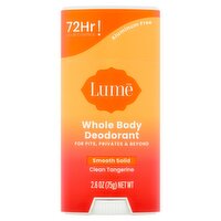 Lume Smooth Solid Clean Tangerine Whole Body Deodorant, 2.6 oz