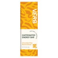 Verb Chocolate Chip Banana Bread Caffeinated Energy Bar, 0.92 oz