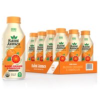 Saint James Blood Orange & Hibiscus Flavored Organic Brewed Black Tea, 16 fl oz