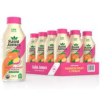 Saint James Passion Fruit & Peach Flavored Organic Brewed Green Tea, 16 fl oz