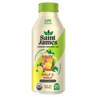 Saint James Organic Half & Half Flavored Black Brewed Tea, 16 fl oz