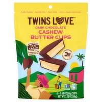 Twins Love Dark Chocolate Cashew Butter Cups, 0.56 oz, 6 count