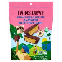 Twins Love Organic Dark Chocolate Almond Butter Cups, 0.56 oz, 6 count