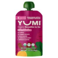Yumi +Probiotics Cinnamon Apple & Sweet Potato Organic Smoothie-To-Go, 6+ Months, 3.2 oz
