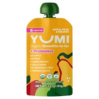 Yumi +Probiotics Apple, Pear & Squash Organic Smoothie-to-Go, 6+ Months, 3.2 oz