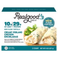 Realgood Foods Co. Creamy Poblano Chicken Enchiladas, 2 count, 8 oz