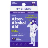 Cheers After-Alcohol Aid Dietary Supplement, 9 count