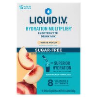 Liquid I.V. Hydration Multiplier White Peach Electrolyte Drink Mix, 0.45 oz, 15 count