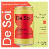 De Soi Haute Margarita Sparkling Non-Alcoholic Apéritif, 8 fl oz, 4 count
