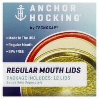 Anchor Hocking Regular Mouth Lids, 12 count