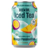 Brew Dr. Sparkling Mango Passionfruit Iced Tea, 12 fl oz