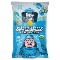 LesserEvil Space Balls Rocket Ship Ranch Flavor Light + Fluffy Corn Puffs, 7 oz