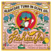 Fishwife Tinned Seafood Co. Albacore Tuna in Olive Oil, 3.2 oz