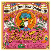 Fishwife Tinned Seafood Co. Albacore Tuna in Spicy Olive Oil, 3.2 oz