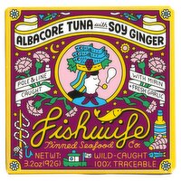 Fishwife Tinned Seafood Co. Albacore Tuna with Soy Ginger, 3.2 oz