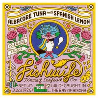Fishwife Pinned Seafood Co. Albacore Tuna with Spanish Lemon, 3.2 oz