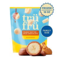 Trü Frü Peanut Butter + Milk Chocolate Frozen Fresh Bananas Family Size, 18 oz