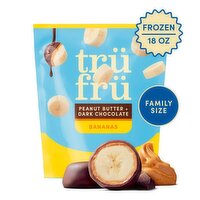Trü Frü Peanut Butter + Dark Chocolate Frozen Fresh Bananas Family Size, 18 oz