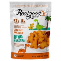 Realgood Foods Co. Lightly Breaded Dino Nuggets, 20 oz, 20 Ounce