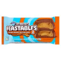 Mr Beast Feastables Milk Chocolate with Creamy Peanut Butter Cups, 2 count, 1.41 oz