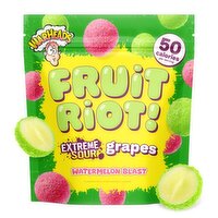 Warheads Fruit Riot! Watermelon Blast Extreme Sour Grapes Candy Limited Edition, 8 oz
