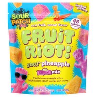 Fruit Riot Sour Candy Mixed Pineapple, Sour Patch Kids, Real Frozen Fruit, 8oz