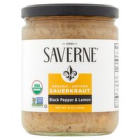 Saverne Black Pepper & Lemon Organic Artisan Sauerkraut, 16 oz