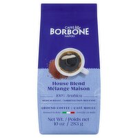 Caffè Borbone House Blend 100% Arabica Medium Roast Ground Coffee, 10 oz