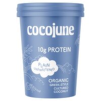 Cocojune Plain Unsweetened Organic Greek-Style Cultured Coconut Yogurt, 16.8 oz
