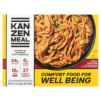 Kanzen Meal Spicy Dan Dan Rich Sesame Sauce Noodles with Edamame, 11.3 oz