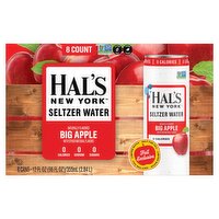 Hal's New York Big Apple Seltzer Water Limited Batch, 12 fl oz, 8 count