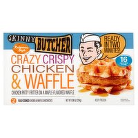 Skinny Butcher Crazy Crispy Chicken & Waffle Sandwiches, 2 count, 8.98 oz