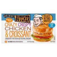 Skinny Butcher Crazy Crispy Chicken & Croissant Sandwiches, 2 count, 10.36 oz