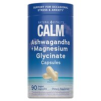Natural Vitality Calm Ashwagandha + Magnesium Glycinate Dietary Supplement, 90 count