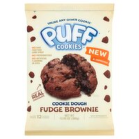 Puff Cookies Fudge Brownie Cookie Dough, 12 count, 12.65 oz