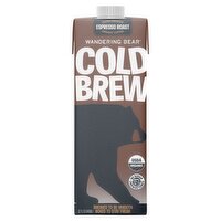 Wandering Bear Cold Brew Super Premium Espresso Roast Organic Unsweetened Coffee, 32 fl oz