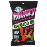 Zack's Mighty Chile Lime Flavored Avocado Oil Rolled Tortilla Chips, 6 oz