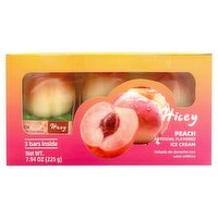 Hicey Peach Ice Cream, 3 count, 7.94 oz