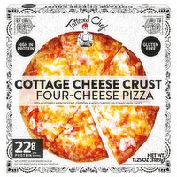 Tattooed Chef Cottage Cheese Crust Four-Cheese Pizza, 11.25 oz