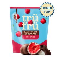 Trü Frü Dark + White Chocolate Frozen Fresh Cherries, 8 oz, 8 Ounce