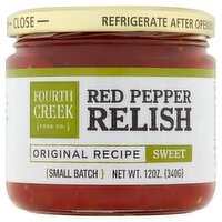 Fourth Creek Food Co. Original Recipe Sweet Red Pepper Relish, 12 oz