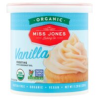 Miss Jones Organic Vanilla Frosting with Coconut Oil, 11.29 oz